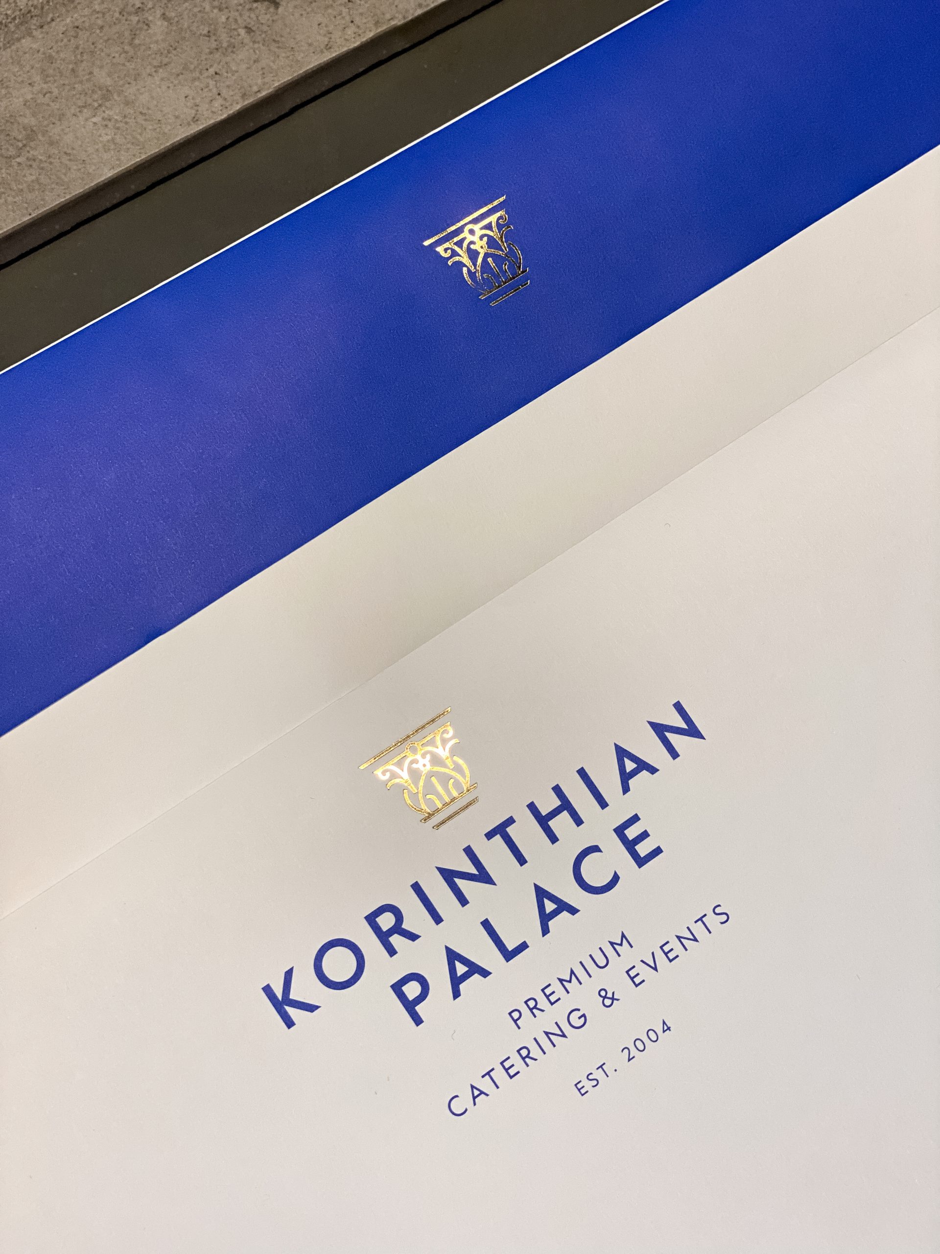 Korinthian Palace letterhead with the new logo