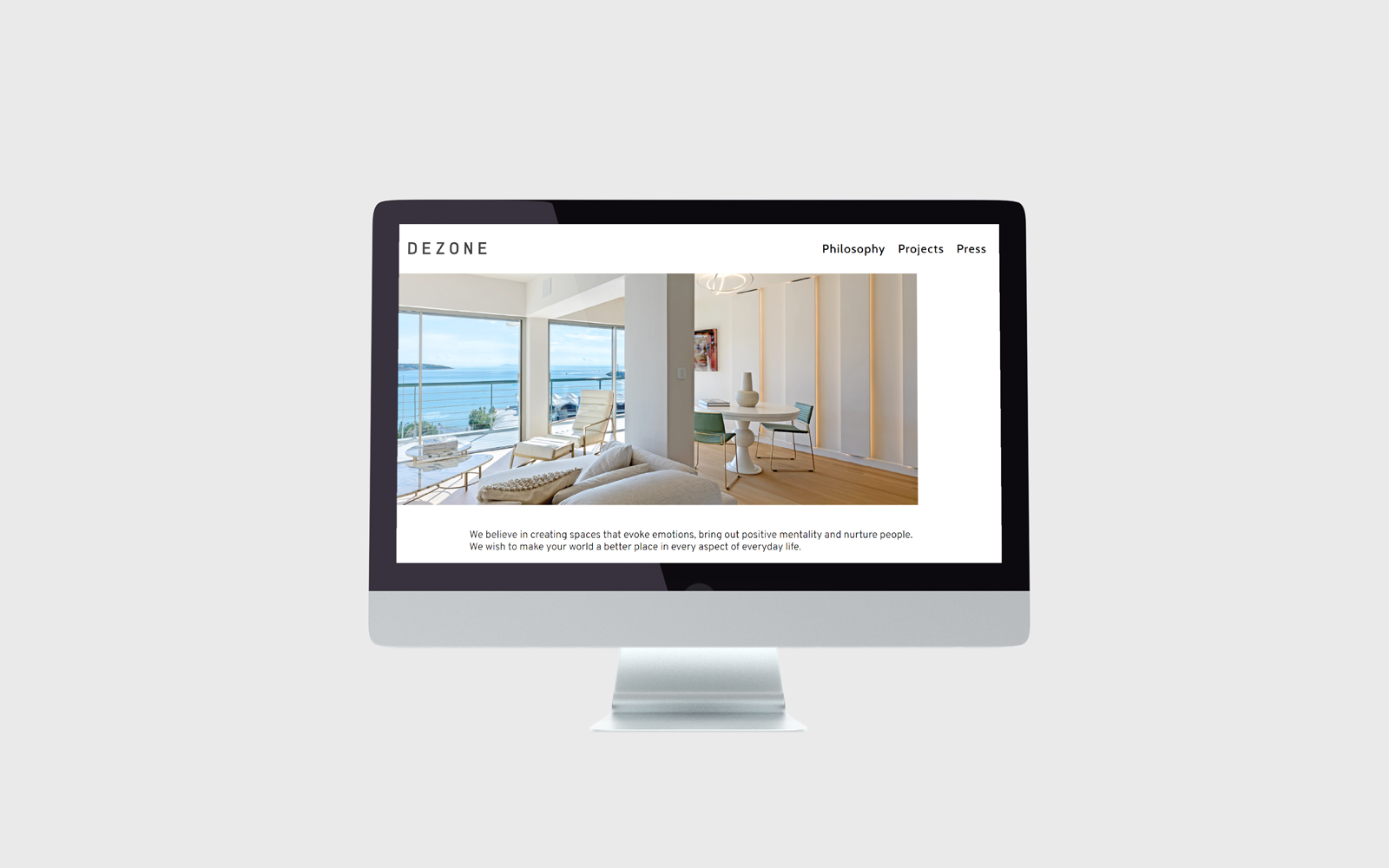 Dezone Archi+ website by VIMA GURU on a desktop screen