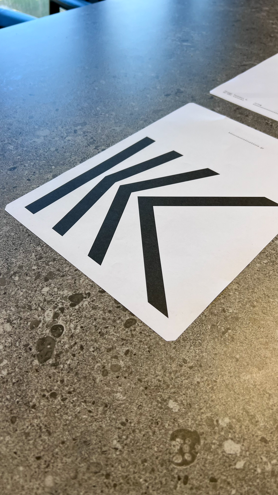 Kanavos Constructions business card with the triple K