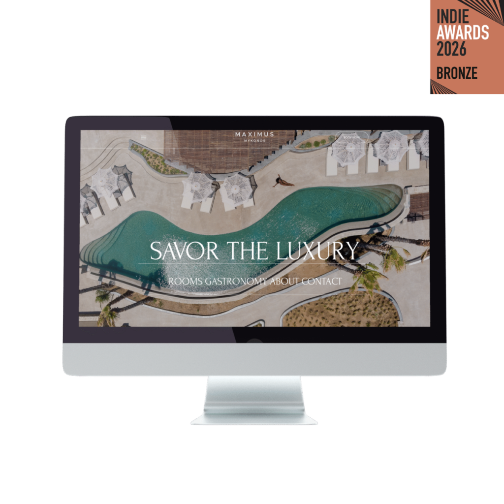 Maximus Mykonos 5* Hotel Awarded Website by Vima Guru