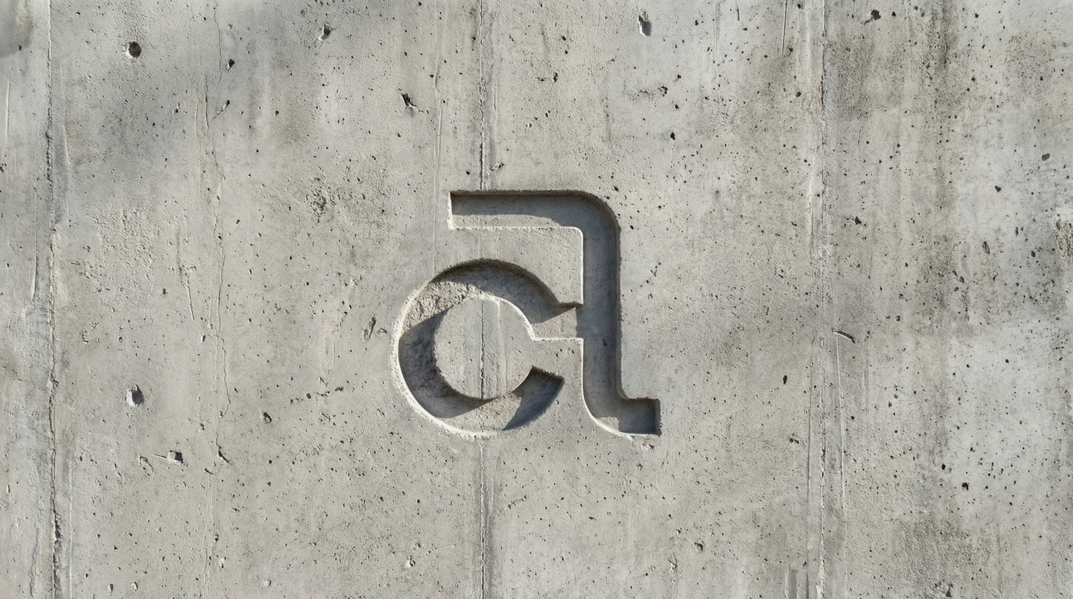 The Aggelou Constructions AC symbol set in concrete