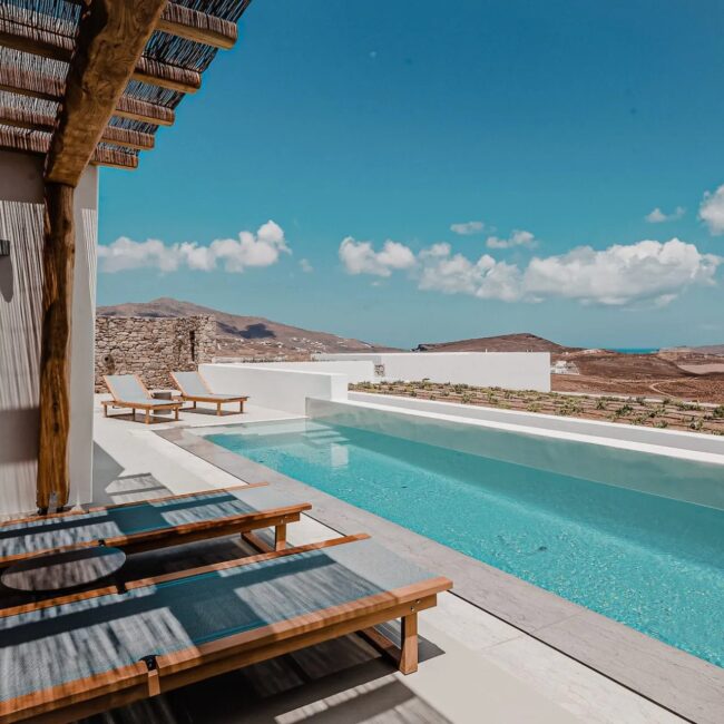 Amarelo Villas pool in Mykonos